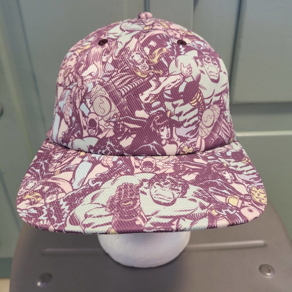 Marvel Iron Man Hulk SpiderMan Thor AOP Snapback 5 Panel Hat Cap VERY RARE